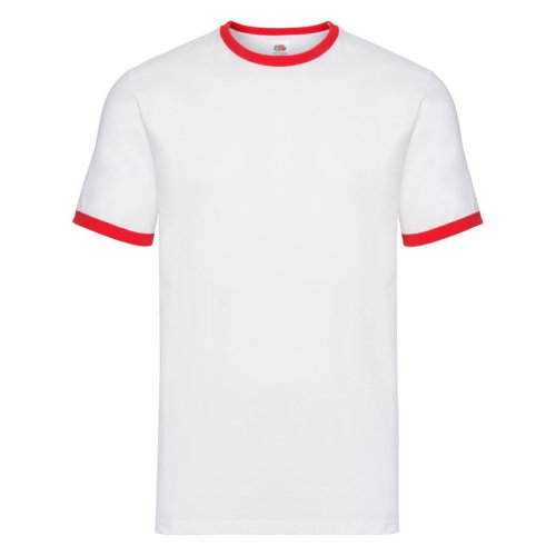 Футболка мужская RINGER T 160 (красный, белый)